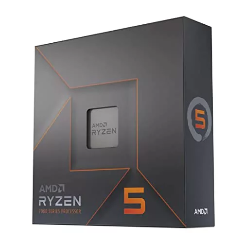 AMD Ryzen 5 7600X Procesador (tarjeta gráfica Radeon integrada, 6 núcleos/12 threads, 105W TDP,Socket AM5, 38MB Caché, Reloj de aumento máx. hasta 5.3 GHz, sin ventilador)