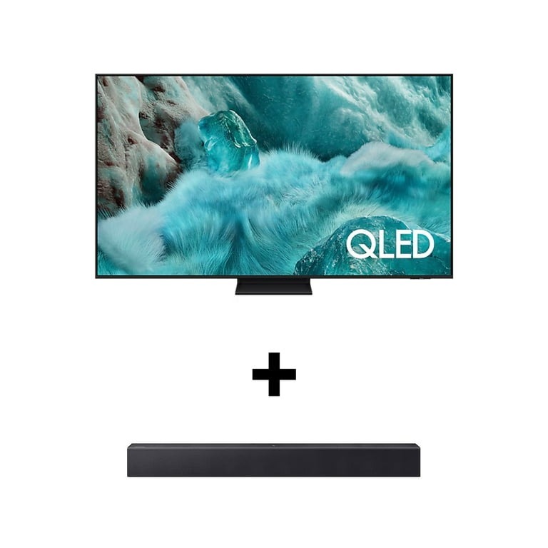 Samsung Pantalla 55'' QLED 4K Q7F5 (2025) + Barra de Sonido 2.0 HW-B400F