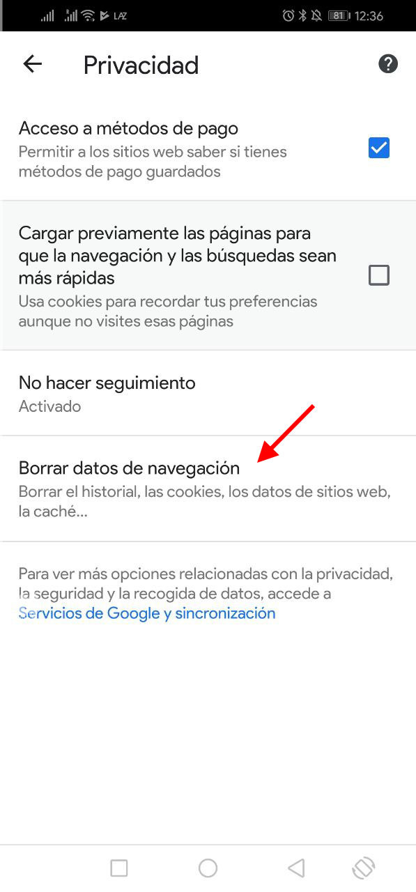Cómo limpiar cookies en Android en Chrome, Firefox, Edge, Opera y