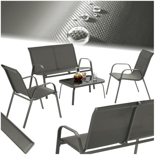 tectake® Conjunto Jardin Exterior para 4 Personas