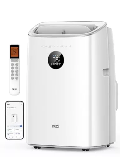 DREO aire acondicionado portátil 7500 BTU 3-en-1 refrigeración/ventilación/deshumidificación