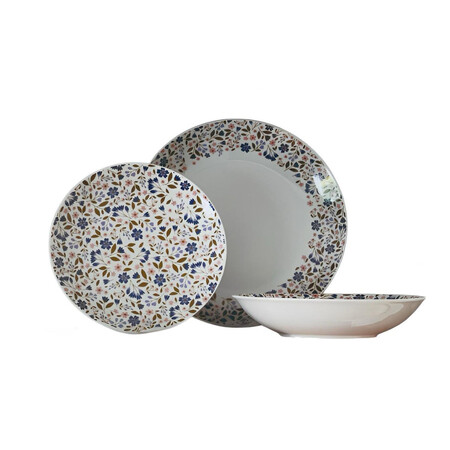 Vajilla De Porcelana De 18 Piezas Carrefour Home Flores Coupe