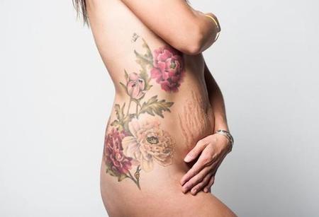 Las huellas del embarazo mostradas por Jade Beall