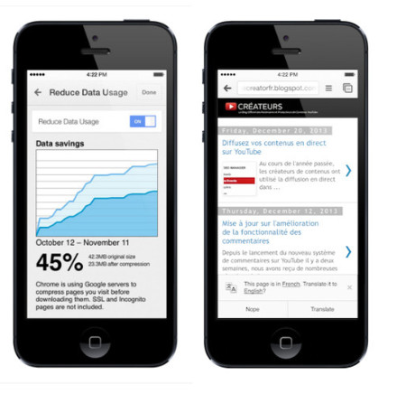 Chrome para iOS nos trae un nuevo modo para ahorrar ancho de banda y Google Translate