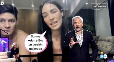 Fátima Rábago, la hermana pibón de Isabel, aparece en 'Secret Story' y su marido se cuela semidesnudo en la videollamada