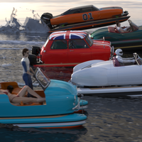 Coches clásicos reconvertidos en barcos de recreo: la loca idea del diseñador Pierre Paolo Lazzarini 