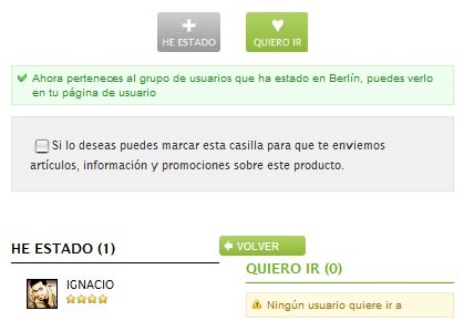 Páginas de destino en Diario del Viajero