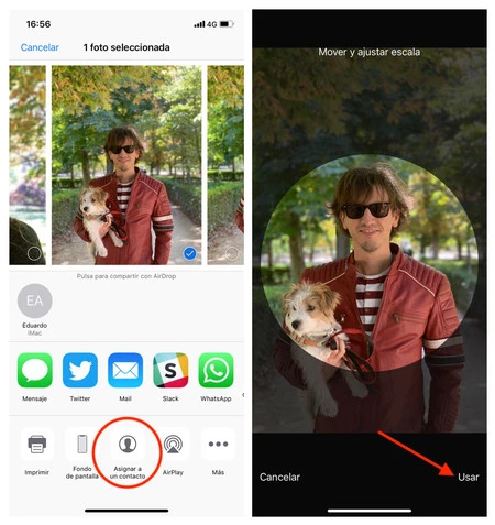 連絡先のiPhoneに写真を入れる