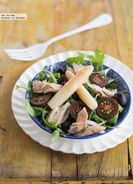 Receta de ensalada mixta con cebolleta morada