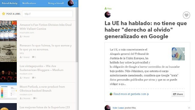 Potluck, el nuevo proyecto de la gente de Branch para difundir enlaces y discutir sobre ellos