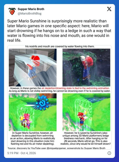 Super Mario Sunshine Tweet