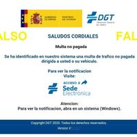 Cuidado si recibes un aviso de "multa no pagada": ese correo electrónico no es de la DGT, es una estafa