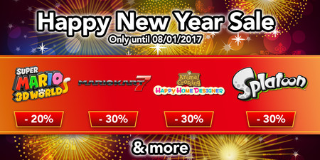 Nintendo anuncia sus ofertas digitales para Wii U y Nintendo 3DS con motivo del año nuevo