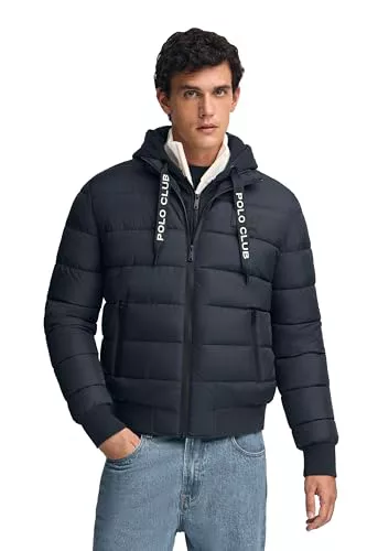 Polo Club Chaqueta Hombre con Cierre de Cremallera en color Azul Marino con logo Regular Fit - Bolsillos