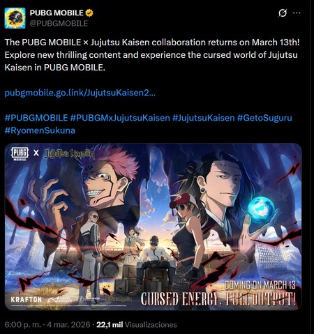 Jujutsu Kaisen Pubg Colaboracion