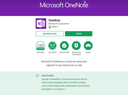OneNote mejora su rango de seguridad en Android con la incorporación del desbloqueo por huella dactilar