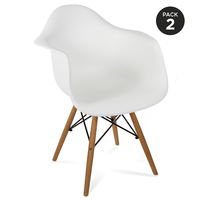 Gran oferta para amueblar una casa: Pack de dos sillas de diseño Mchaus por 79 euros.