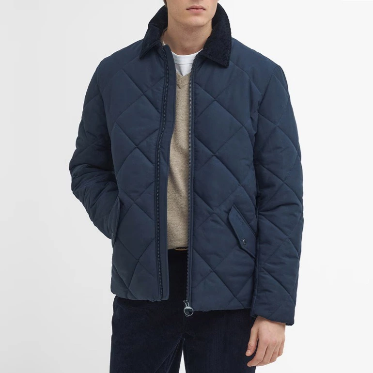 Barbour Chaqueta de hombre acolchada con cierre de cremallera