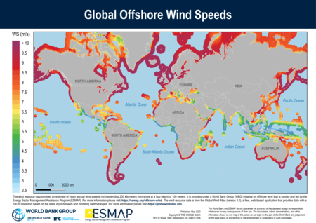 Global Offshore Wind Potential Wbg Esmap