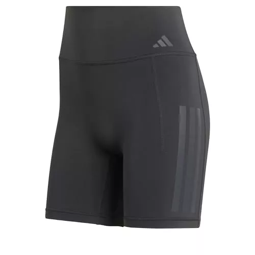 adidas Donna Optime Workout 3-Stripes Short Leggings, black, M 5 inch