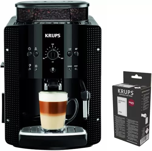 Krups Essential EA8108OM, Cafetera Superautomática + Kit descalcificación, Deposito de agua de 1,7 L