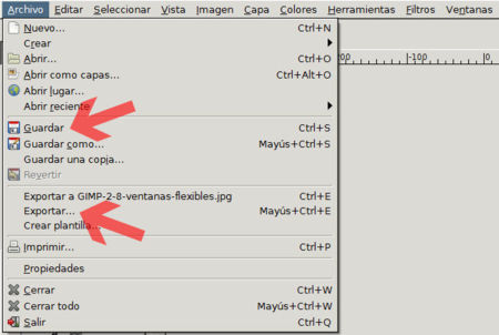Guardar y exportar