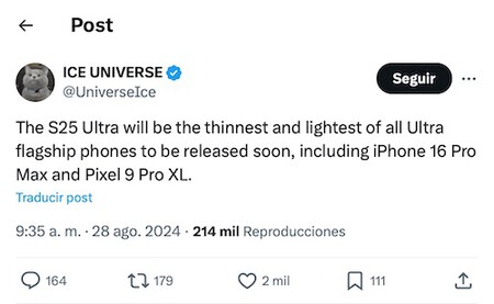 The S25 Ultra will be the thinnest and lightest of all Ultra flagship phones to be released soon, including iPhone 16 Pro Max and Pixel 9 Pro XL.