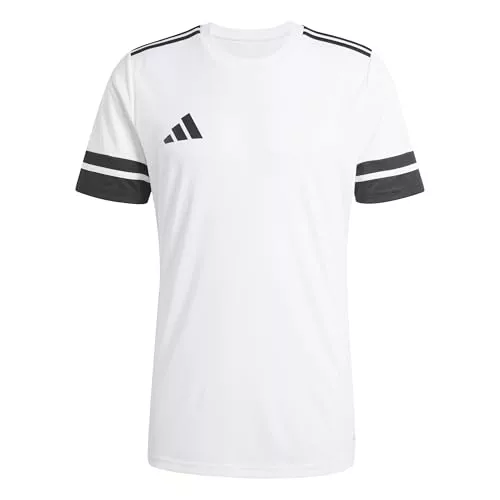 adidas Uomo SQUADRA25 Jersey Short Sleeve, White/Black, L