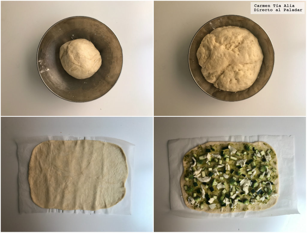 Pizza verde. Receta de cocina fácil, sencilla y deliciosa