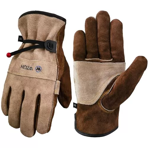 WZQH Guantes de Trabajo de Cuero Para Hombres y Mujeres