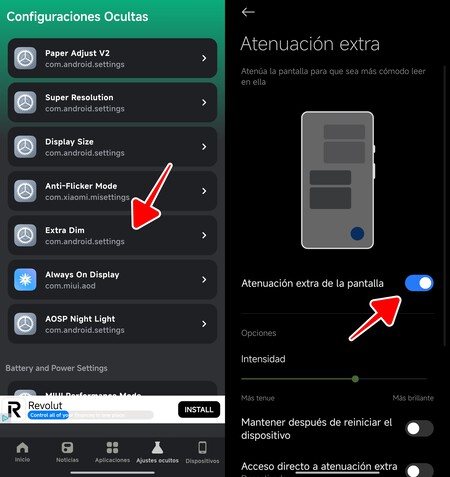 Atenuar Pantalla Xiaomi