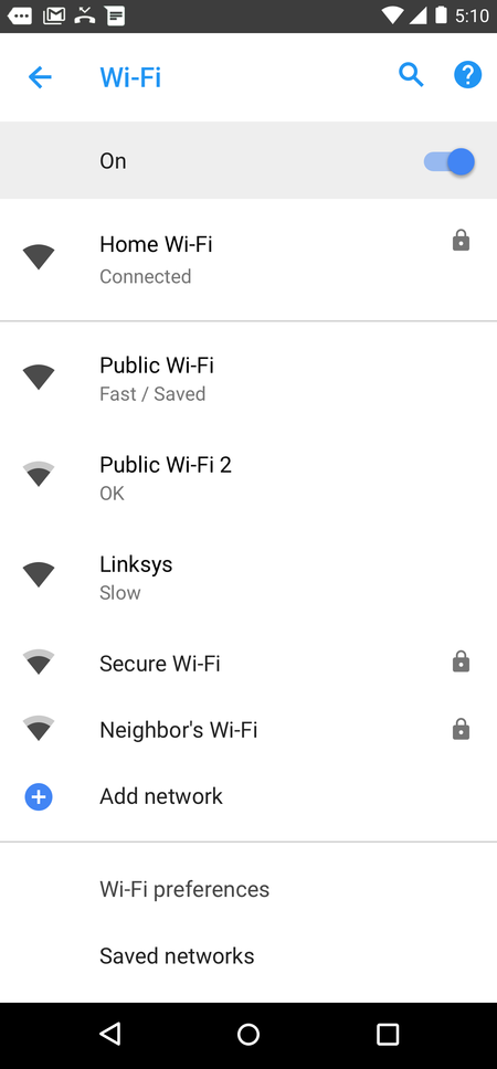 Android Oreo 8.1 velocidad Wi-Fi