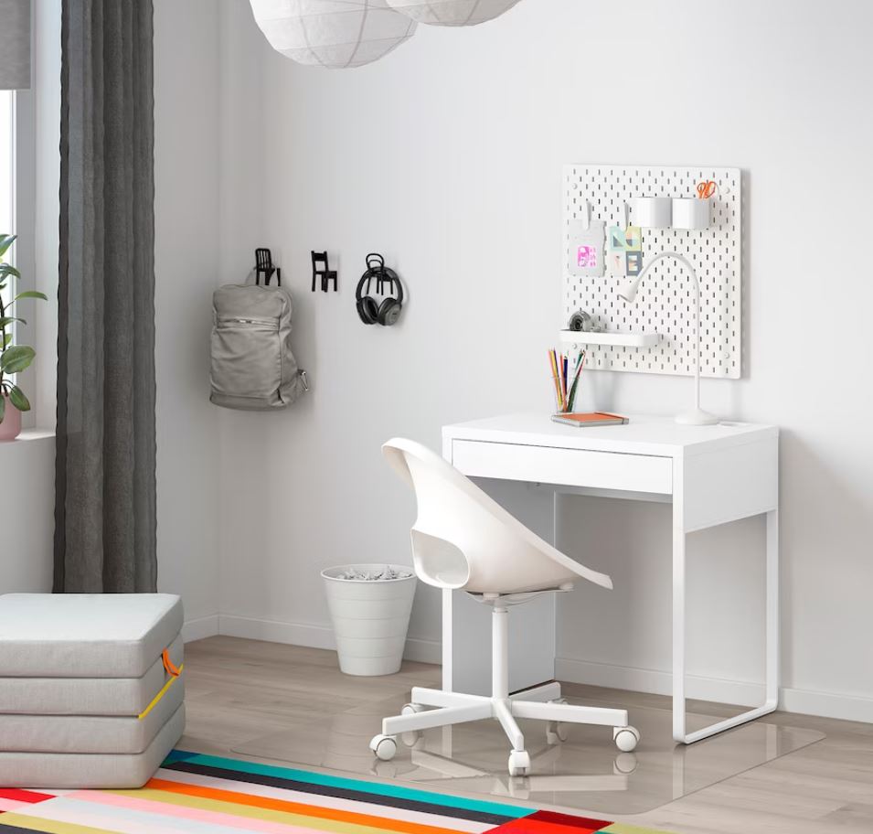 MICKE Escritorio, blanco, 73x50 cm