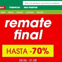 Remate final en Sprinter con descuentos de hasta el 70% en calzado y ropa deportiva