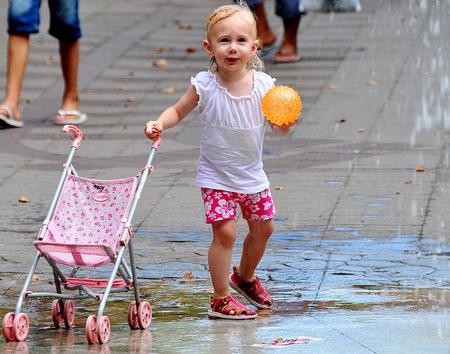Ola de calor y niños