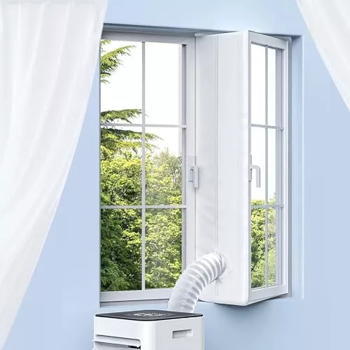 Sello de ventana de aire acondicionado Sello de ventana impermeable para acondicionadores de aire móviles Secadora Kit de sello de ventana de CA portátil de 400 cm