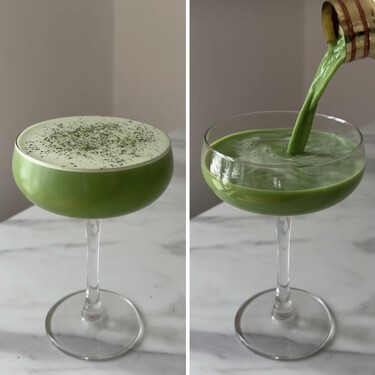 Adiós espresso martini, hola matchatini: el té matcha se reinventa en versión cóctel y conquista las redes