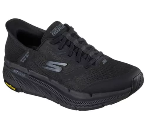 Skechers MAX Cushioning Premier 2.0 Ascendant II - Tenis sin Cordones para Hombre, Tela sintética Negra, 47.5 EU