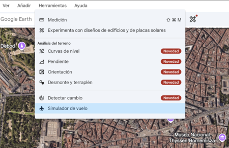 Google Earth Modo Vuelo 2