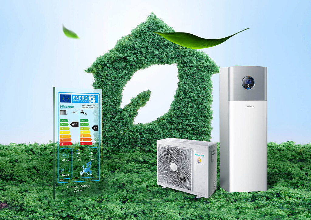 Hisense anuncia su nuevo sistema de aerotermia. Calor, frío, agua caliente y se controla desde el móvil