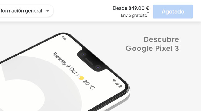 Pixel 3 Agotado