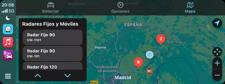 CarPlayのスクリーンショット