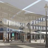 Madrid cambió los árboles por asfalto y cemento. Como hace calor y no hay sombra, la capital va a gastar 1,5 millones en poner toldos en la Puerta del Sol 