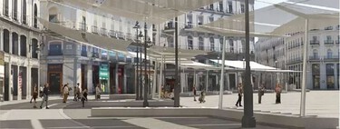 Madrid cambió los árboles por asfalto y cemento. Como hace calor y no hay sombra, la capital va a gastar 1,5 millones en poner toldos en la Puerta del Sol 