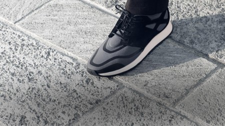 La sneaker en ante negro y lana Techmerino de Z Zegna