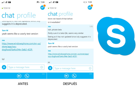 Skype en Windows Phone se actualiza para aprovechar mejor las pantallas con mayor resolución