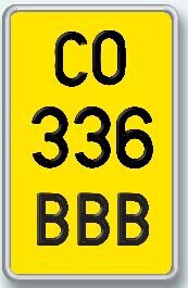 Placa matrícula ciclomotores