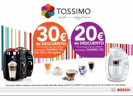 Descuentos en cafeteras Tassimo