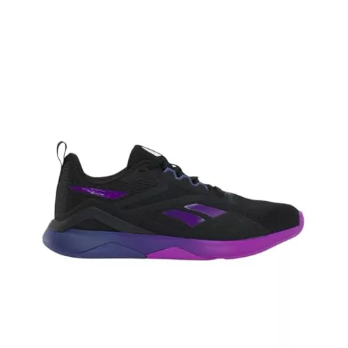 Reebok Nanoflex Tr 2, Zapatillas Mujer, Black Purple Rave Twilight Purple, 37 EU
