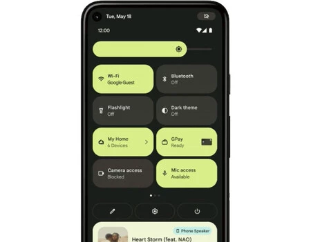Android 12 スイッチカメラマイク